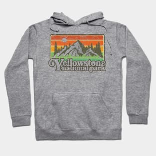 Yellowstone National Park Bison Buffalo Vintage Camping Hiking Hoodie